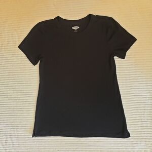 Old Navy Kids Black Slim Fit Tee T Shirt Small